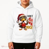 I Dont Give A Duck Funny Sarcastic Grumpy Duck Christmas Hoodie thumb 2
