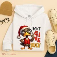 I Dont Give A Duck Funny Sarcastic Grumpy Duck Christmas Hoodie thumb 4