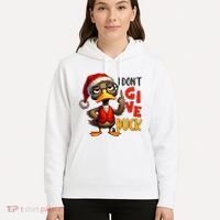 I Dont Give A Duck Funny Sarcastic Grumpy Duck Christmas Hoodie thumb 5