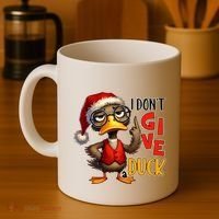I Dont Give A Duck Funny Sarcastic Grumpy Duck Christmas Coffee Mug thumb 4