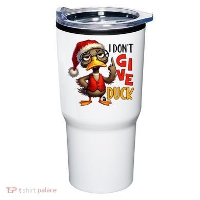 I Dont Give A Duck Funny Sarcastic Grumpy Duck Christmas Tumbler