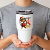 I Dont Give A Duck Funny Sarcastic Grumpy Duck Christmas Tumbler thumb 2