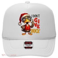 I Dont Give A Duck Funny Sarcastic Grumpy Duck Christmas Hat thumb 0