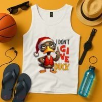I Dont Give A Duck Funny Sarcastic Grumpy Duck Christmas Tank Top thumb 4