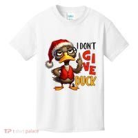 I Dont Give A Duck Funny Sarcastic Grumpy Duck Christmas Kids T-Shirt thumb 0