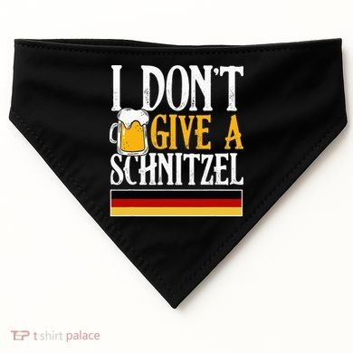 I Don't Give A Schnitzel German Beer Wurst USA-Made Doggie Bandana