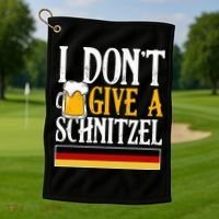 I Don't Give A Schnitzel German Beer Wurst Golf Towel thumb 1