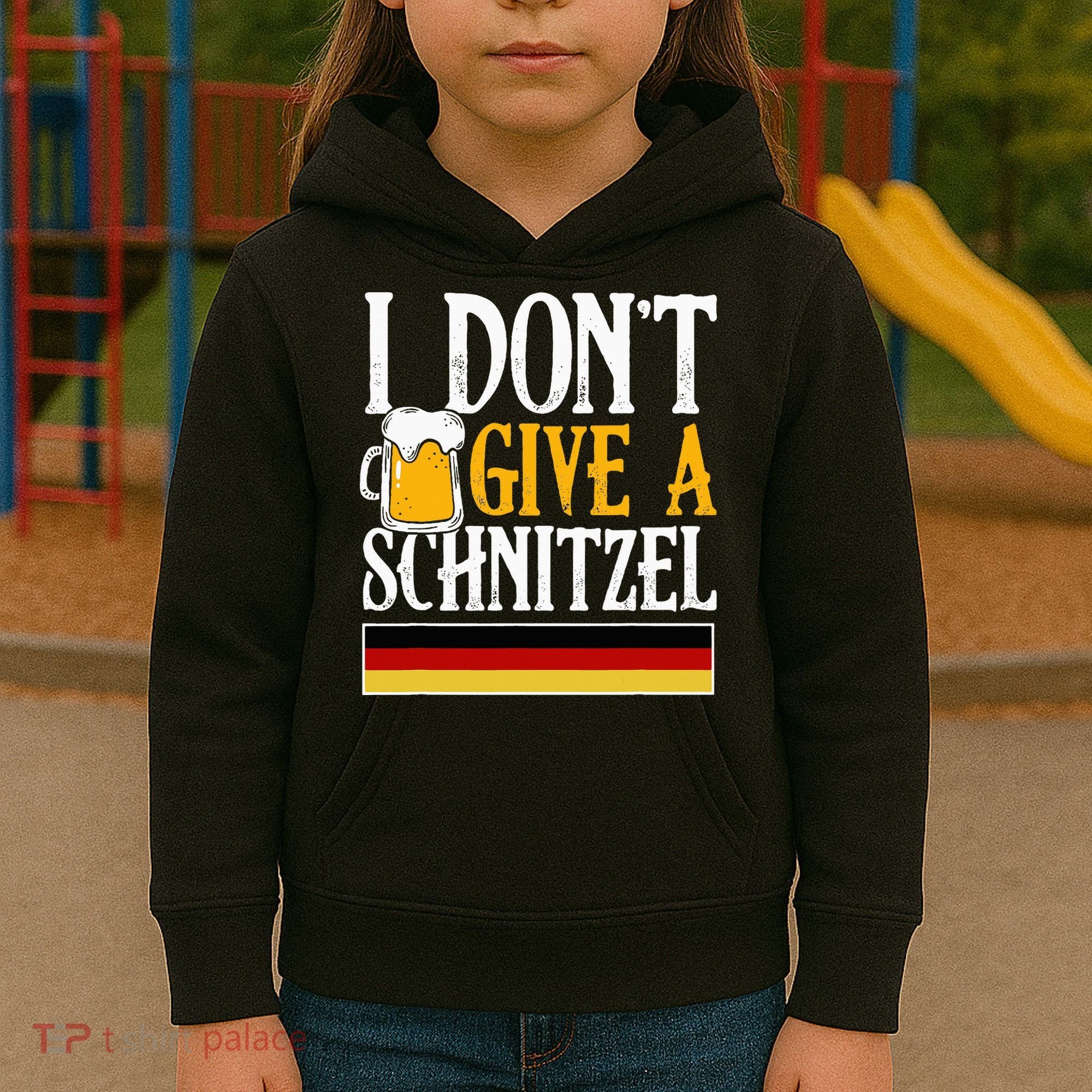 I Don't Give A Schnitzel German Beer Wurst Kids Hoodie