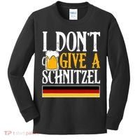 I Don't Give A Schnitzel German Beer Wurst Kids Long Sleeve Shirt thumb 0