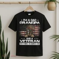 I'm Dad Grandpa And A Veteran Proud Us Grandpa Dad Veteran Gift T-Shirt thumb 2