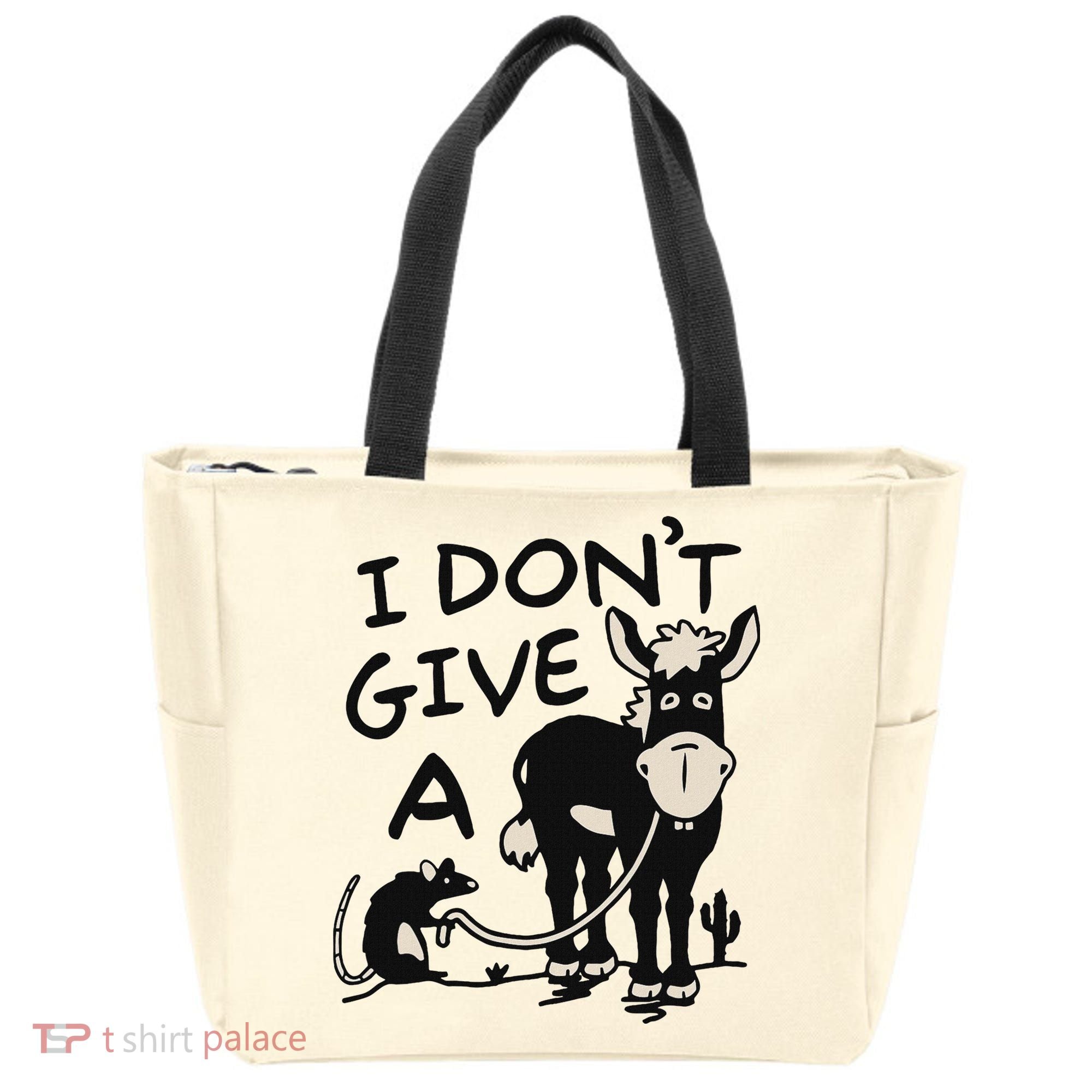 I DonT Give A Donkey Rat Funny Sarcastic Tote Bag