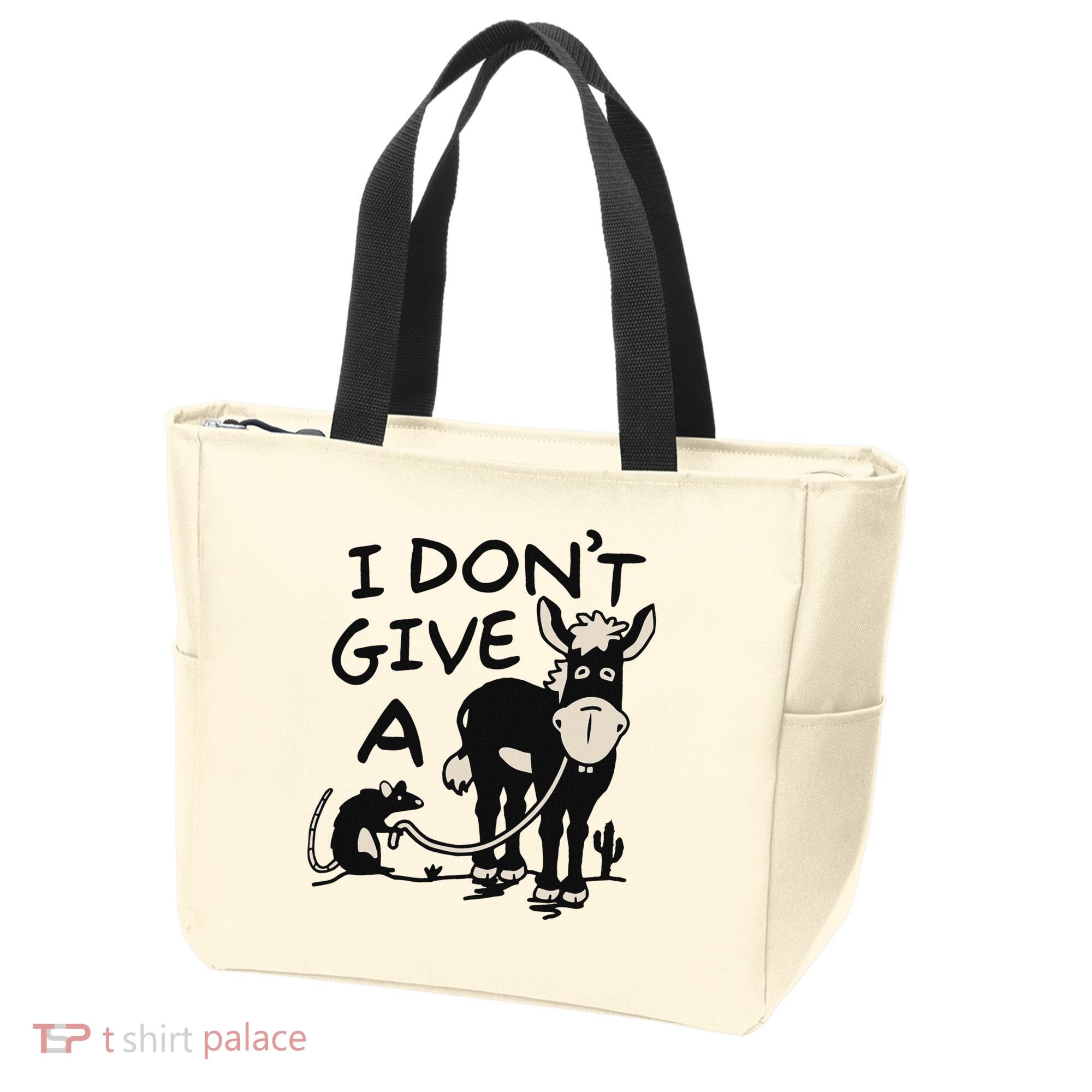 I DonT Give A Donkey Rat Funny Sarcastic Tote Bag