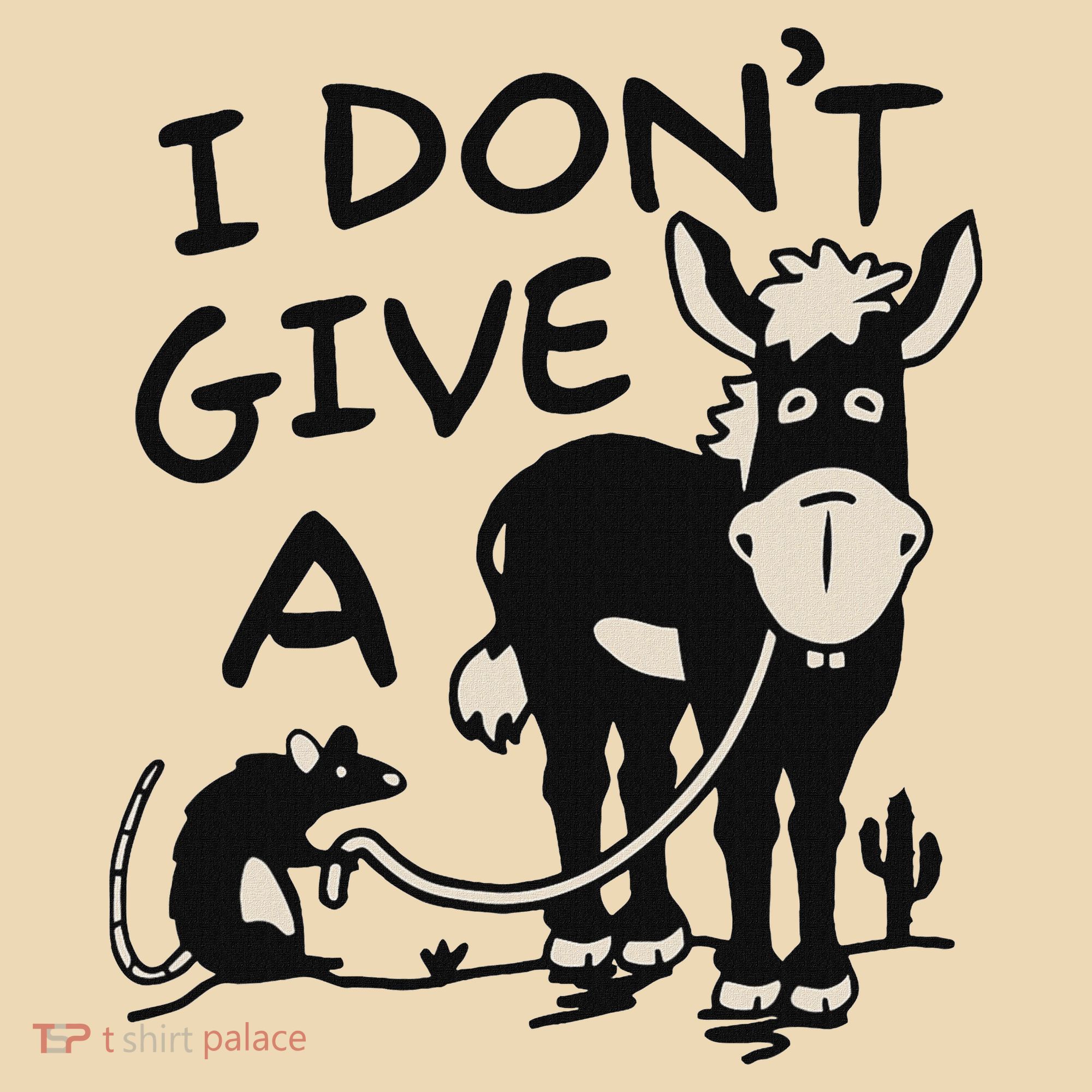 I DonT Give A Donkey Rat Funny Sarcastic Tote Bag