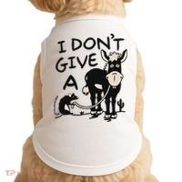 I DonT Give A Donkey Rat Funny Sarcastic Doggie Tank thumb 0