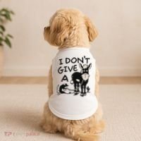 I DonT Give A Donkey Rat Funny Sarcastic Doggie Tank thumb 2