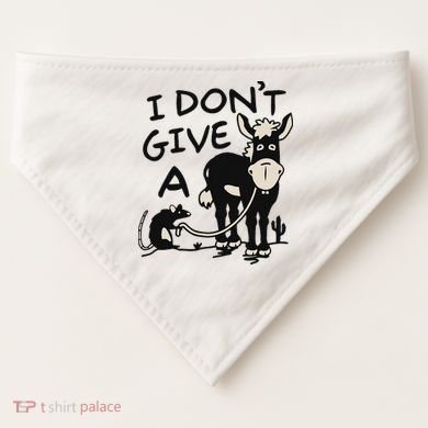 I DonT Give A Donkey Rat Funny Sarcastic USA-Made Doggie Bandana