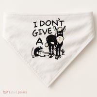 I DonT Give A Donkey Rat Funny Sarcastic USA-Made Doggie Bandana thumb 0