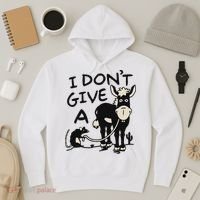 I DonT Give A Donkey Rat Funny Sarcastic Hoodie thumb 3