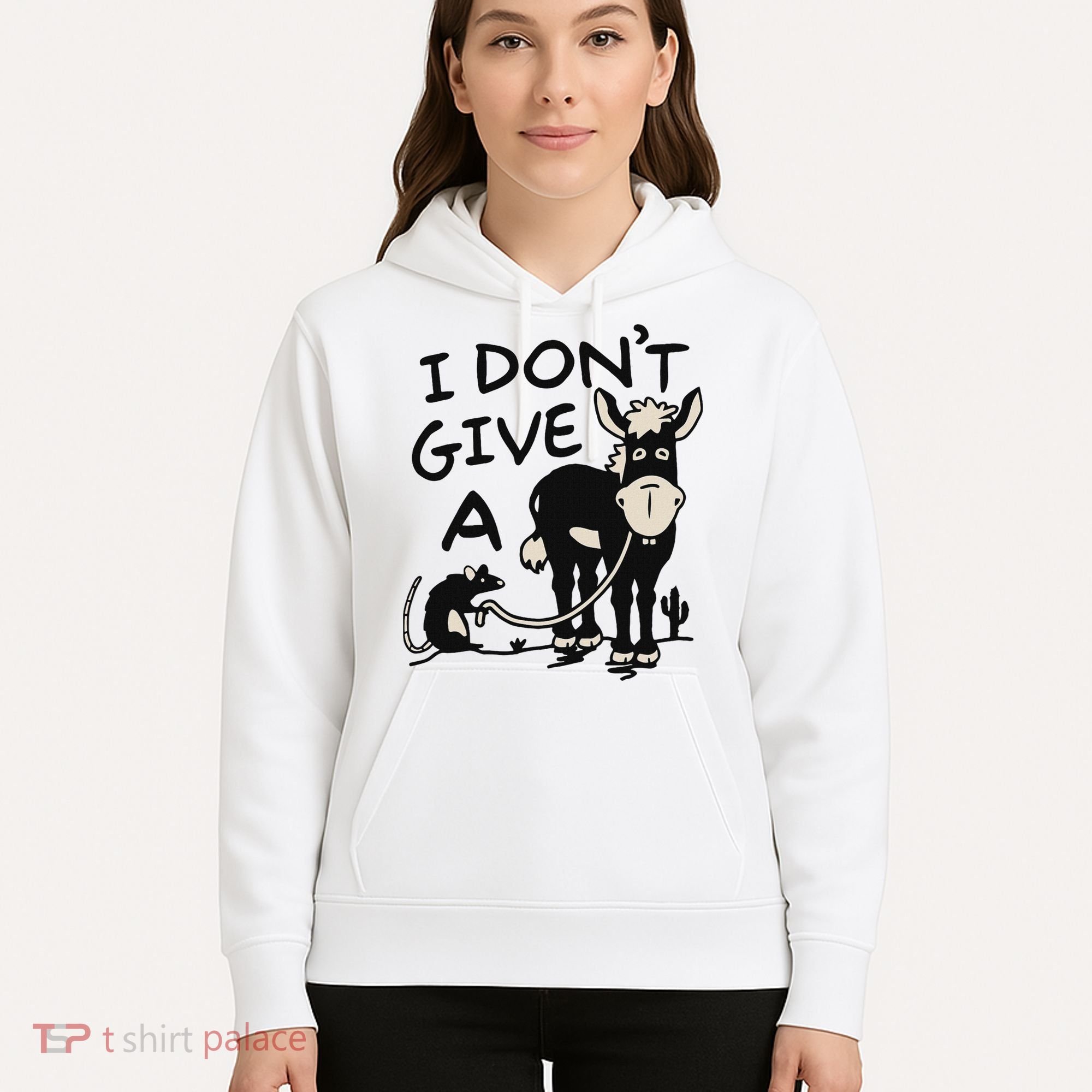 I DonT Give A Donkey Rat Funny Sarcastic Hoodie