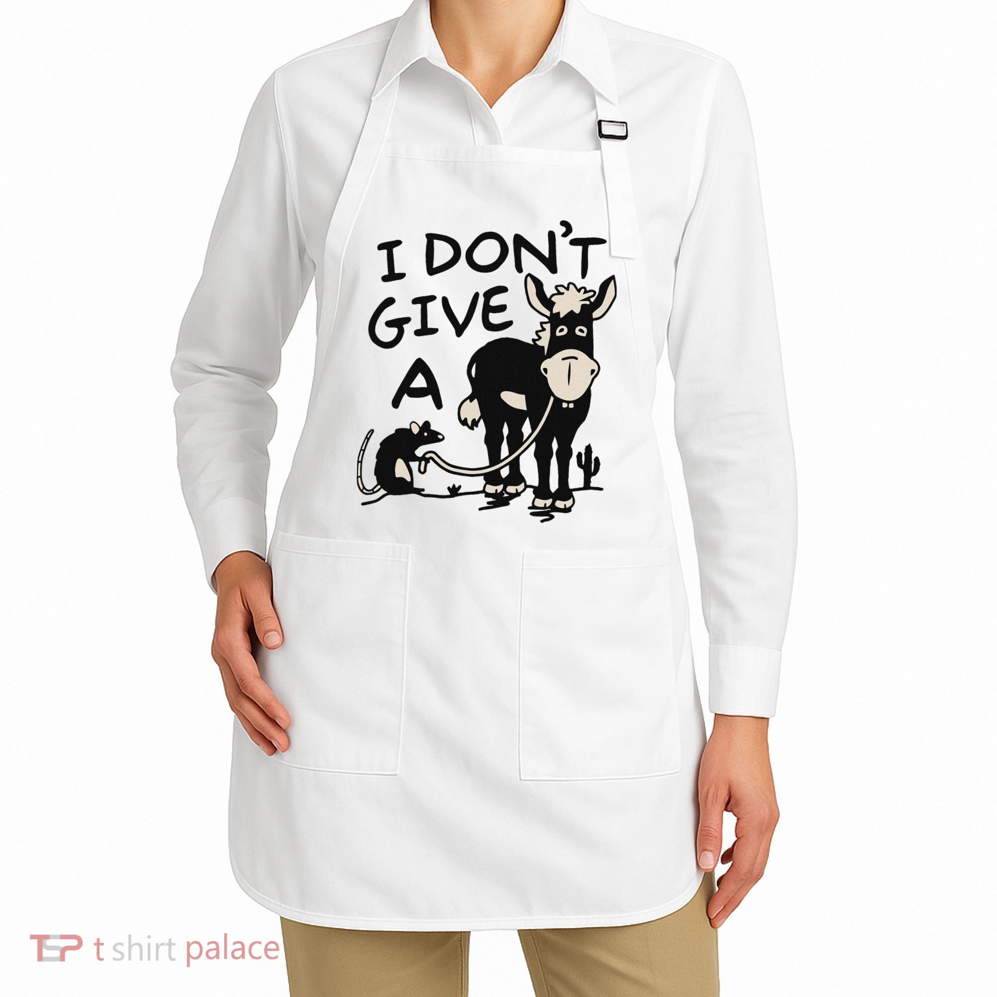 I DonT Give A Donkey Rat Funny Sarcastic Apron