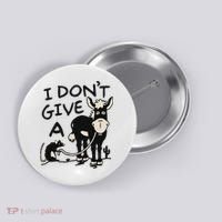 I DonT Give A Donkey Rat Funny Sarcastic Button thumb 0