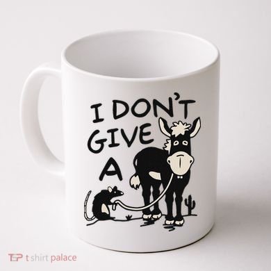 I DonT Give A Donkey Rat Funny Sarcastic Coffee Mug