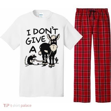 I DonT Give A Donkey Rat Funny Sarcastic Pajama Set