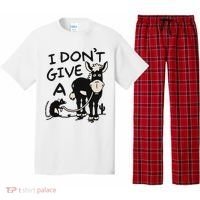 I DonT Give A Donkey Rat Funny Sarcastic Pajama Set thumb 0