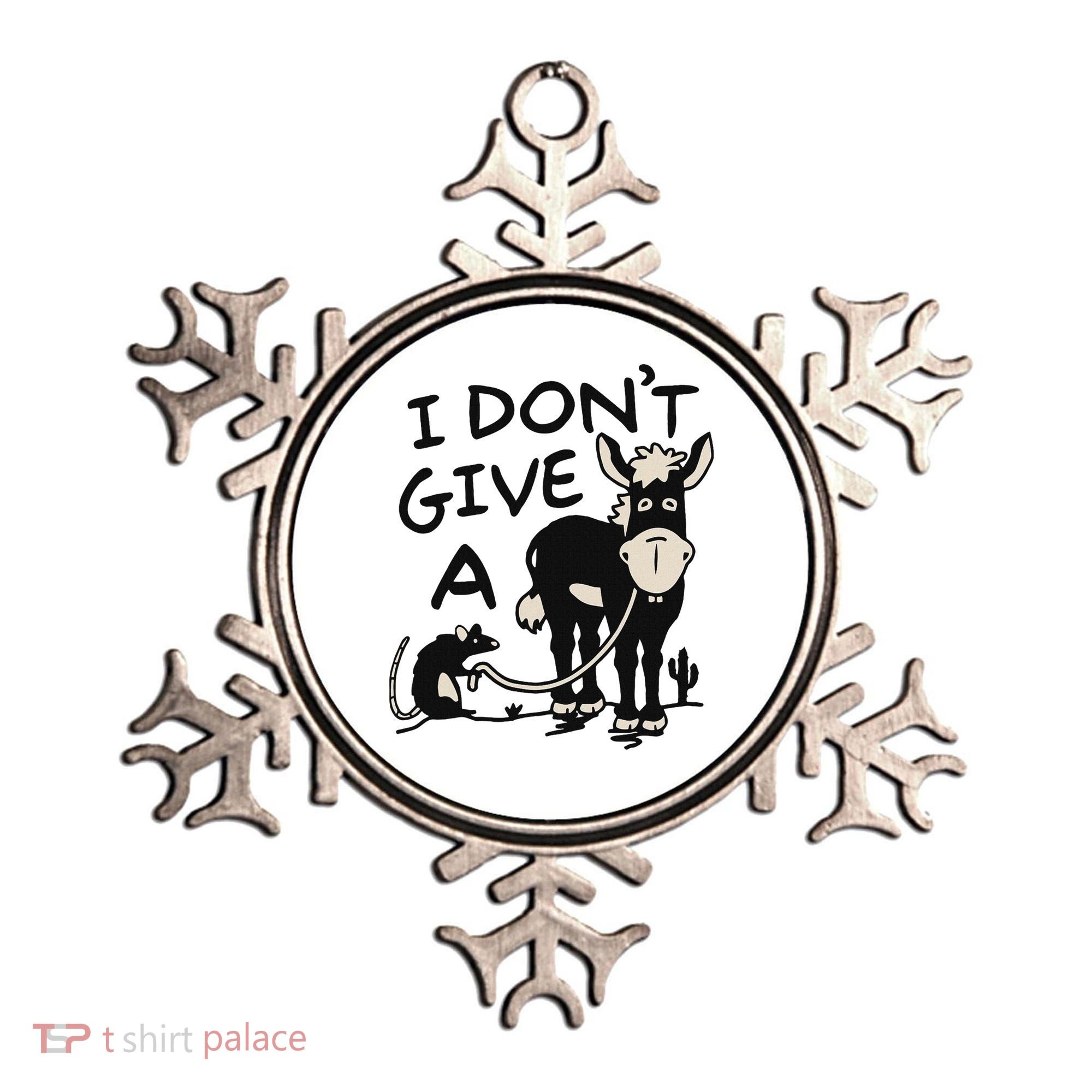 I DonT Give A Donkey Rat Funny Sarcastic Ornament