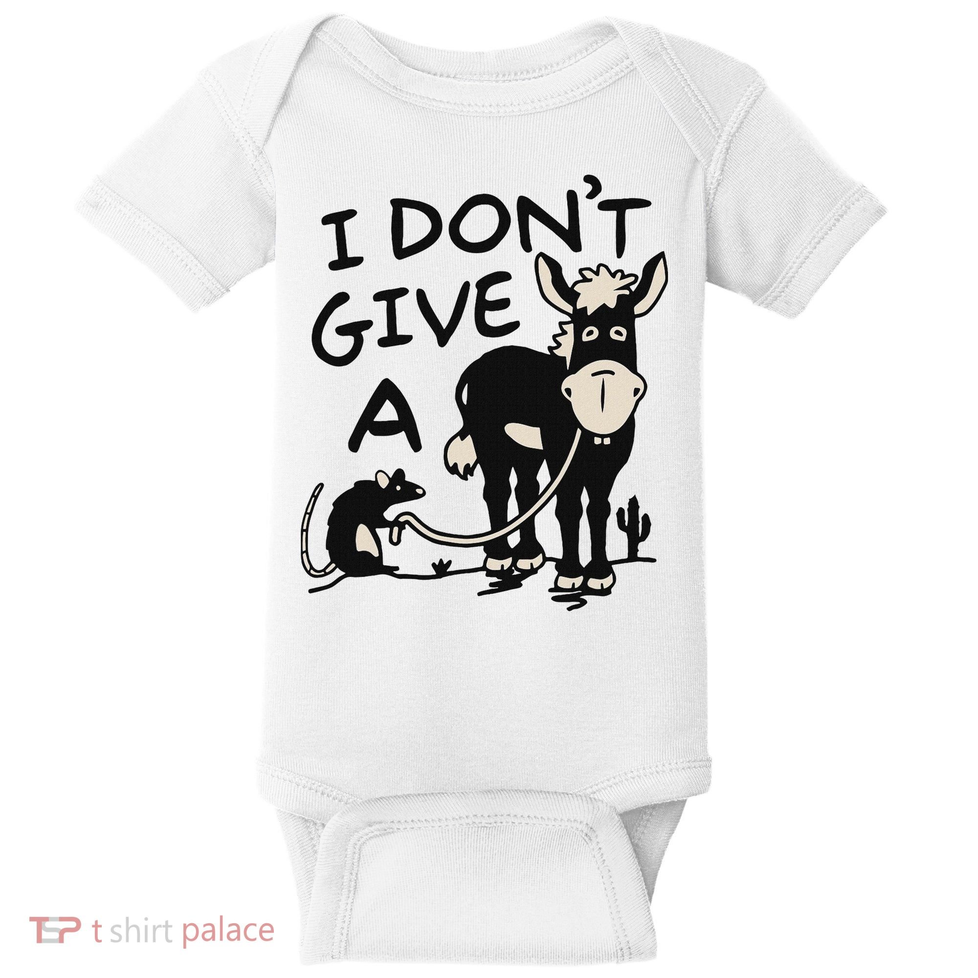 I DonT Give A Donkey Rat Funny Sarcastic Baby Bodysuit