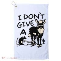I DonT Give A Donkey Rat Funny Sarcastic Golf Towel thumb 0