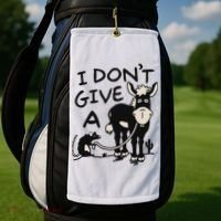 I DonT Give A Donkey Rat Funny Sarcastic Golf Towel thumb 2