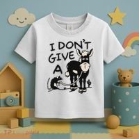 I DonT Give A Donkey Rat Funny Sarcastic Toddler T-Shirt thumb 3
