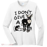 I DonT Give A Donkey Rat Funny Sarcastic Women's Long Sleeve Shirt thumb 0