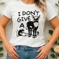 I DonT Give A Donkey Rat Funny Sarcastic Women's T-Shirt thumb 2