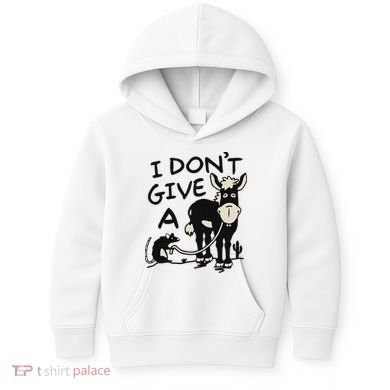 I DonT Give A Donkey Rat Funny Sarcastic Kids Hoodie