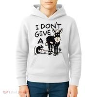 I DonT Give A Donkey Rat Funny Sarcastic Kids Hoodie thumb 4
