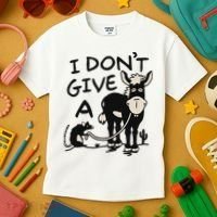 I DonT Give A Donkey Rat Funny Sarcastic Kids T-Shirt thumb 3