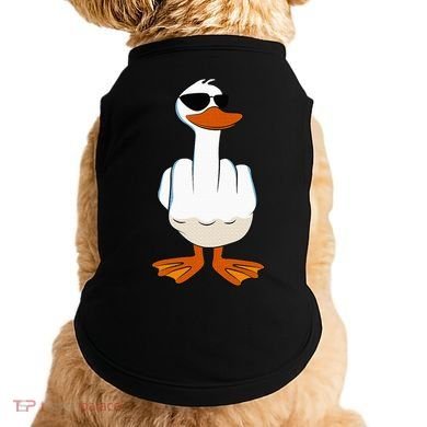 I DonT Give A Duck Funny Middle Finger Offensive Rude Duck Doggie Tank