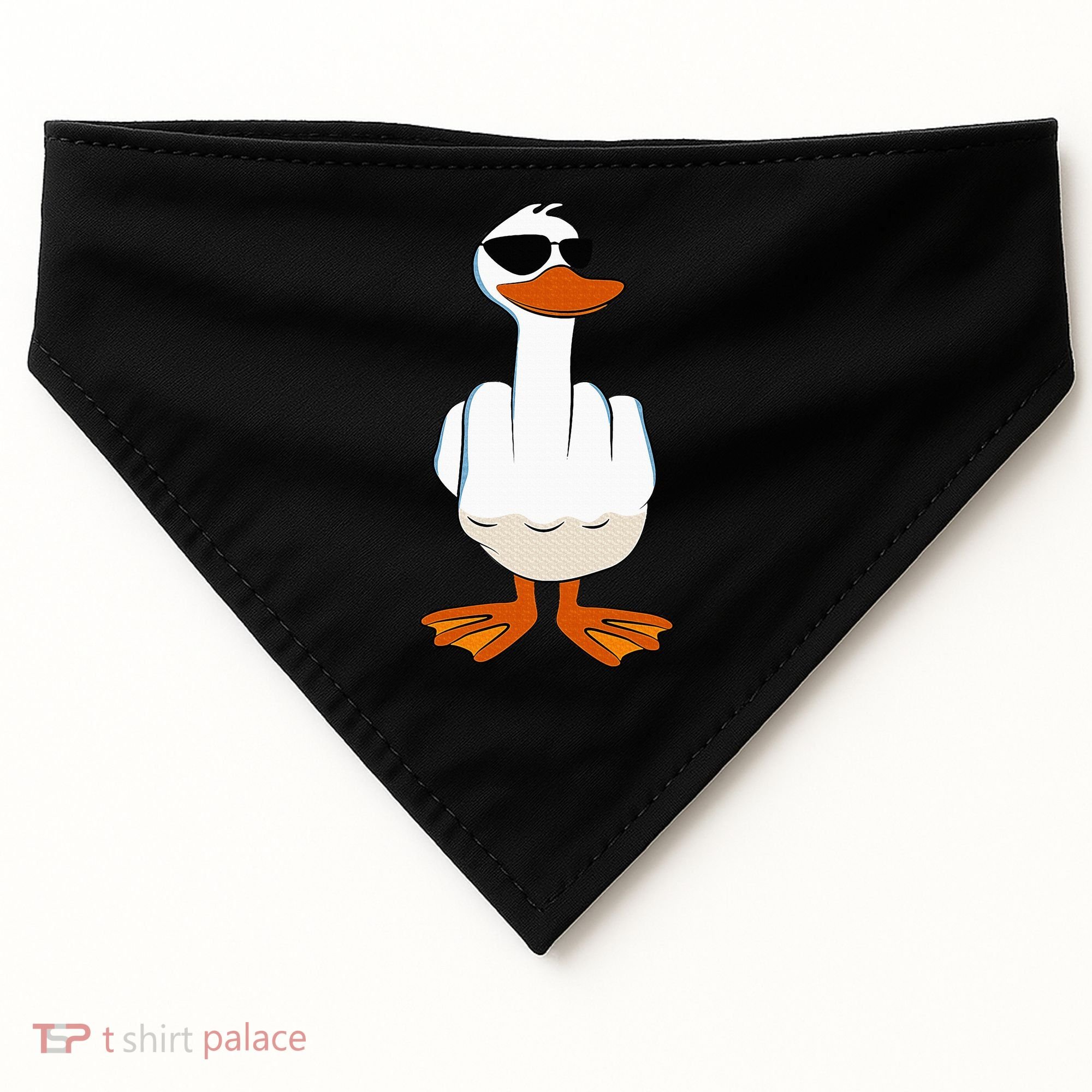 I DonT Give A Duck Funny Middle Finger Offensive Rude Duck USA-Made Doggie Bandana