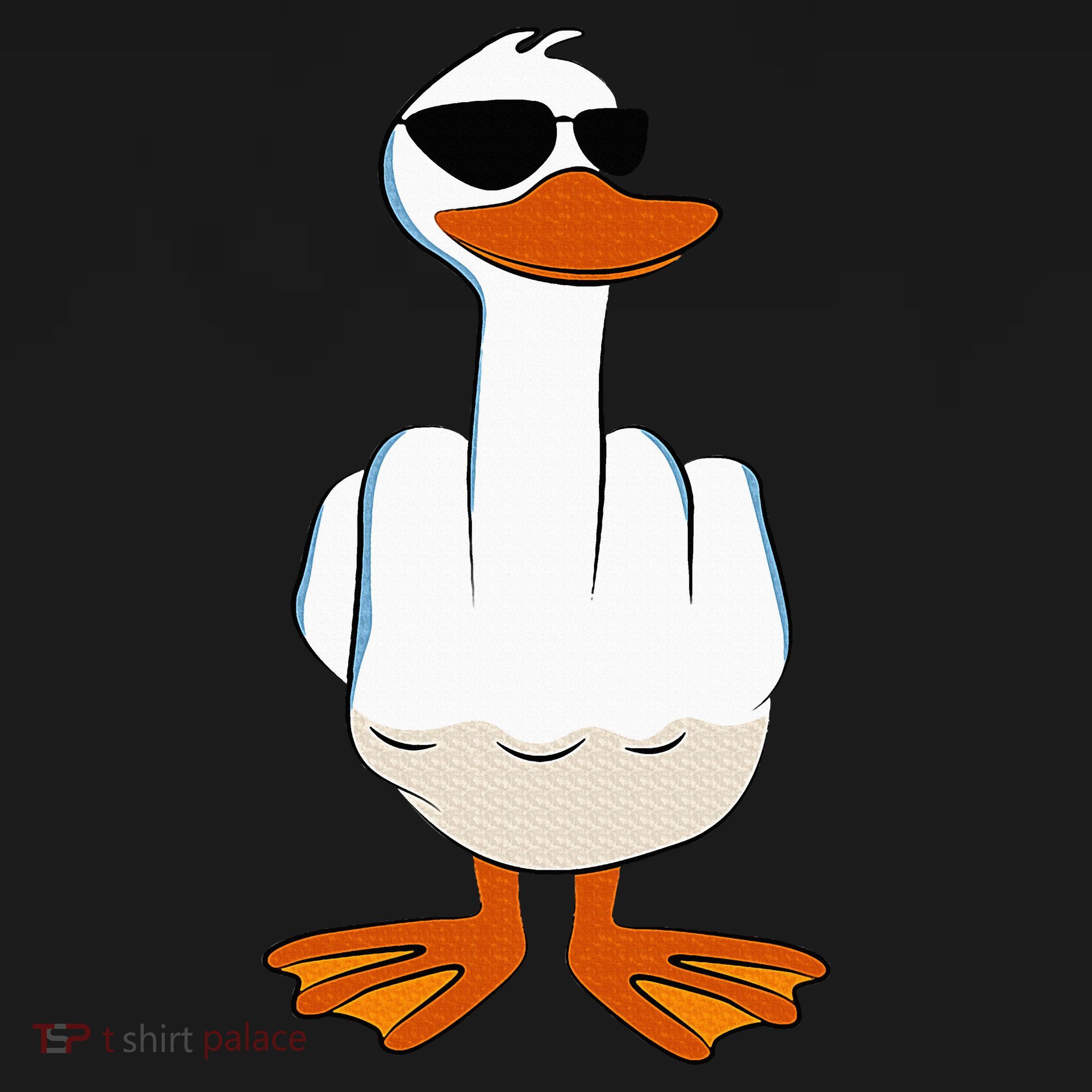 I DonT Give A Duck Funny Middle Finger Offensive Rude Duck Sweatshirt