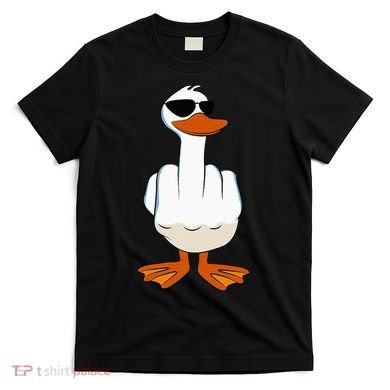 I DonT Give A Duck Funny Middle Finger Offensive Rude Duck T-Shirt