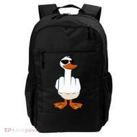 I DonT Give A Duck Funny Middle Finger Offensive Rude Duck Backpack thumb 0