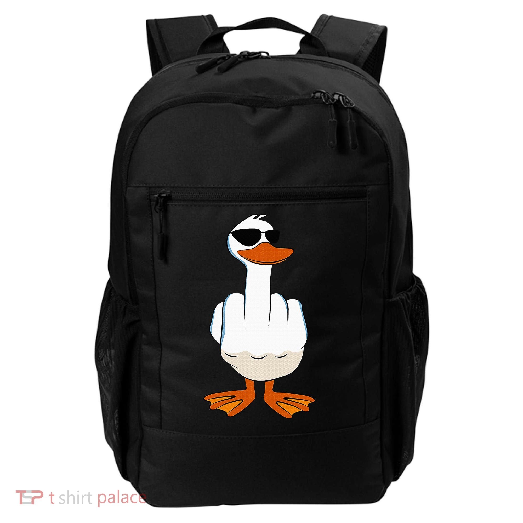 I DonT Give A Duck Funny Middle Finger Offensive Rude Duck Backpack
