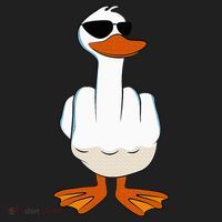 I DonT Give A Duck Funny Middle Finger Offensive Rude Duck Beanie thumb 2