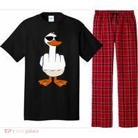 I DonT Give A Duck Funny Middle Finger Offensive Rude Duck Pajama Set thumb 0