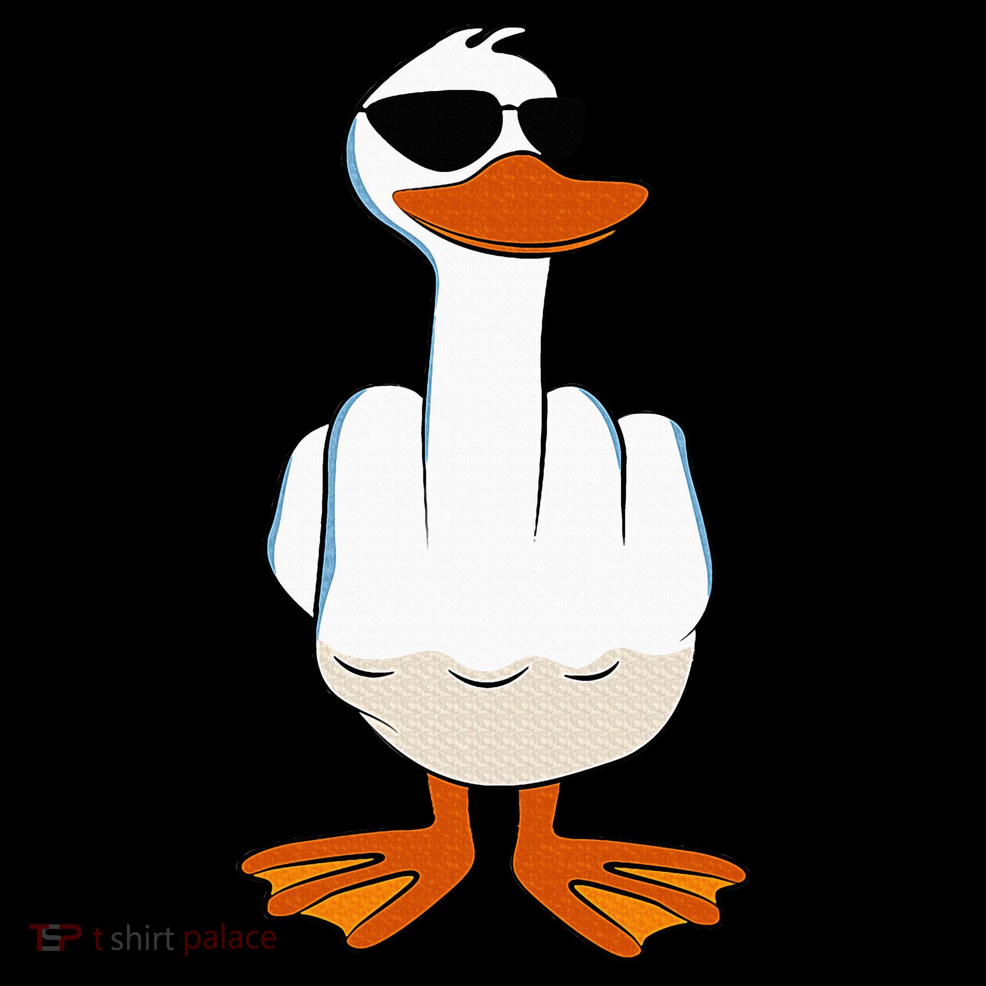 I DonT Give A Duck Funny Middle Finger Offensive Rude Duck Women's Hoodie