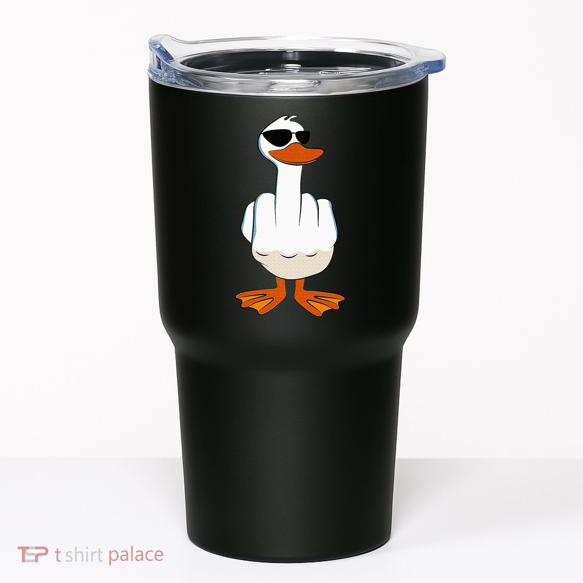 I DonT Give A Duck Funny Middle Finger Offensive Rude Duck Tumbler