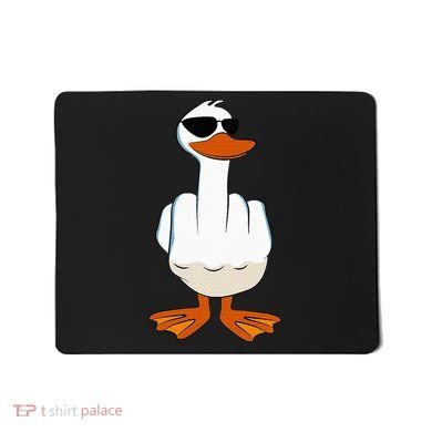I DonT Give A Duck Funny Middle Finger Offensive Rude Duck Mousepad