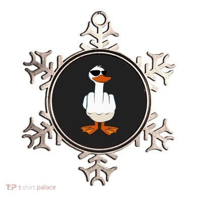 I DonT Give A Duck Funny Middle Finger Offensive Rude Duck Ornament